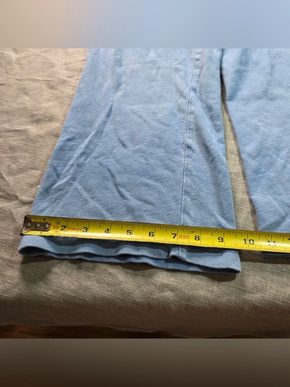 J. Crew Wide Leg French Terry Sweatpants Womens Medium Light Blue Drawstring